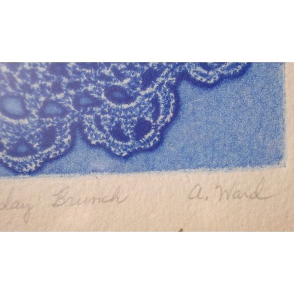 Art - Ann Ward Signed Limited Edition Engraving of Sunday Brunch 2 of 200 - Picture 9 of 14